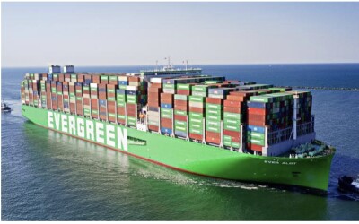 Tàu Evergreen thực hiện chuyến vượt Thái Bình Dương với hệ thống điều hướng tự động của Samsung